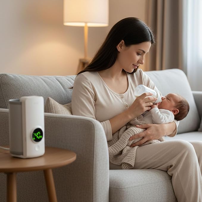 Portable Bottle Warmer with Display for Travel, 6000mAh Battery-Powered